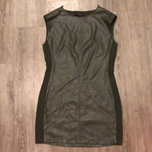 BCBG Max Azria Faux Leather sheath dress